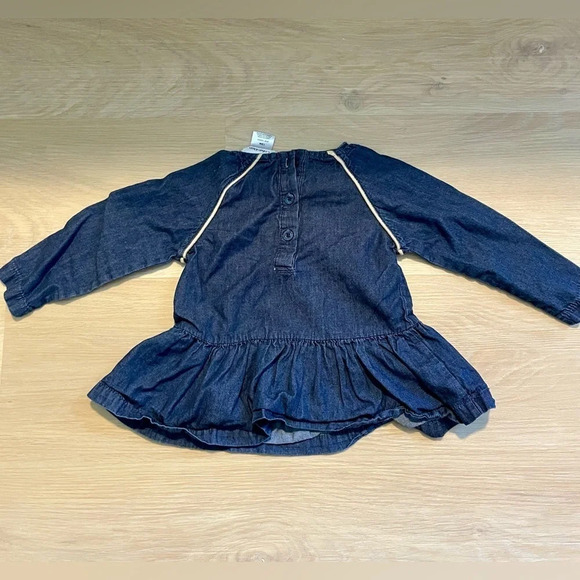 Calvin Klein Baby Girls Denim Top - Picture 2 of 4